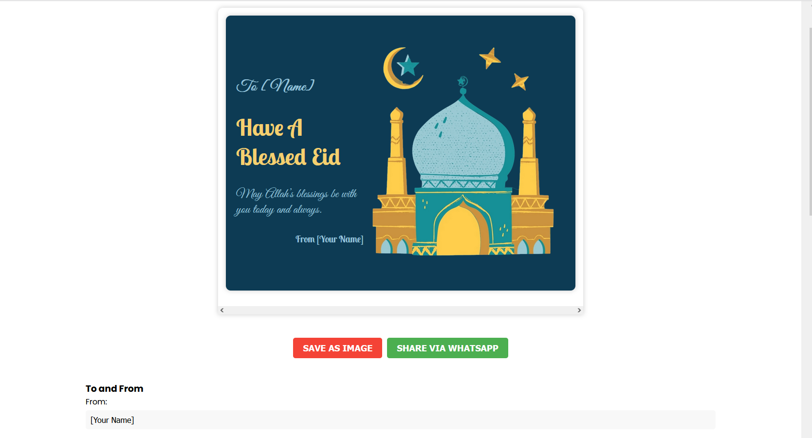 Eid Cards Project